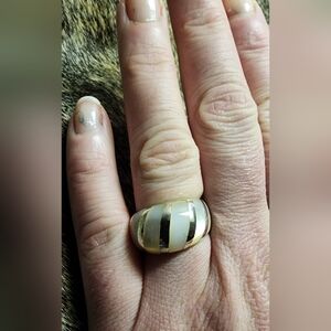 Sterling Mother of Pearl Ring